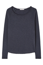 American Vintage Sonoma Long Sleeve Boat Neck Tee in Navy - Arielle Clothing