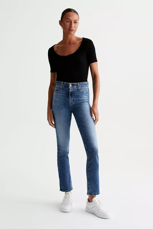 AG Jeans Mari High Rise Slim Straight in 15 Years Shoreline - Arielle Clothing