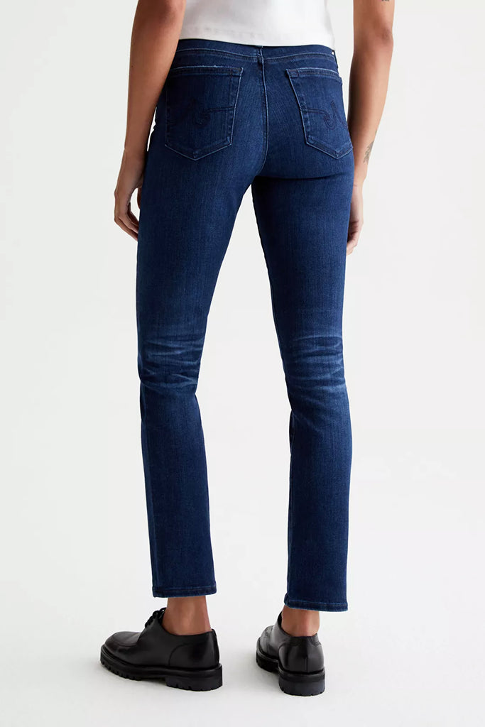 AG Jeans Mari High Rise Slim Straight in 5 Years Blue Essence - Arielle Clothing