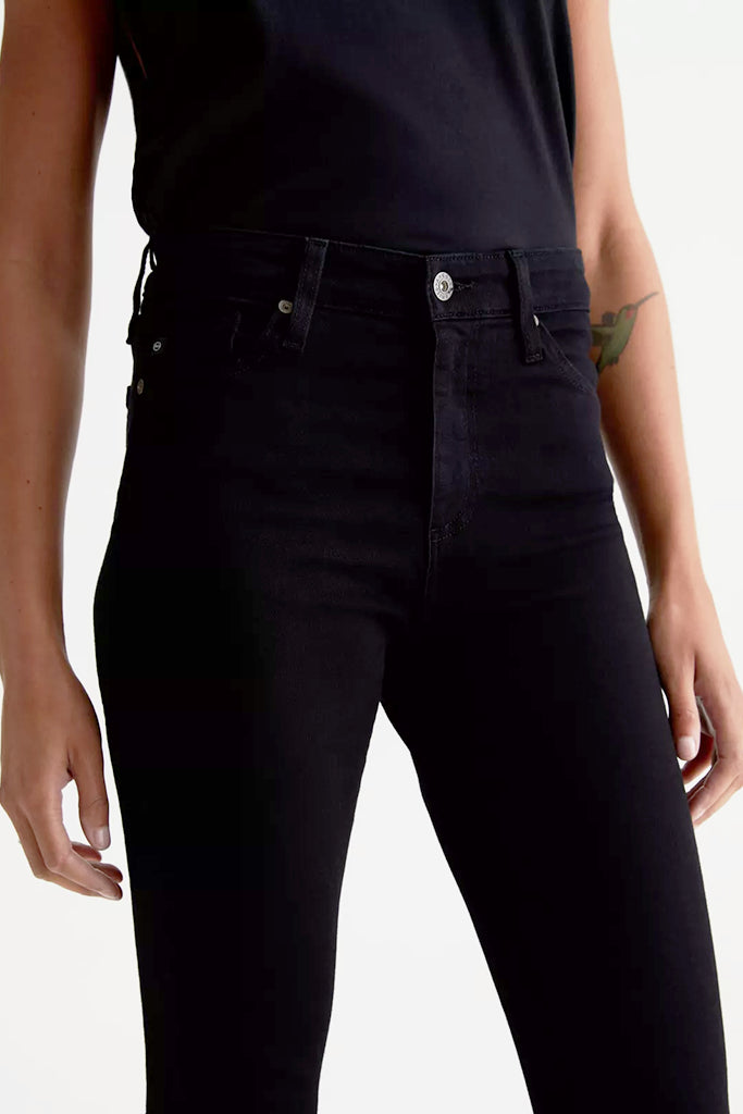AG Jeans Mari High Rise Slim Straight in Opulent Black - Arielle Clothing