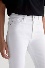 AG Jeans Mari High Rise Slim Straight in White - Arielle Clothing