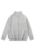 Aleger Cashmere Funnel Neck Sweater in Polar Grey - Arielle Clothing