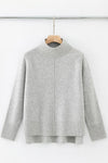 Aleger Cashmere Funnel Neck Sweater in Polar Grey - Arielle Clothing