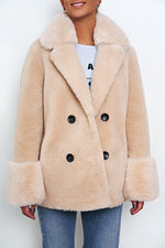 Americandreams Fiona Short Coat in Beige - Arielle Clothing