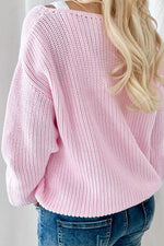 Bypias Sunset Cotton Sweater in Candy Pink - Arielle Clothing