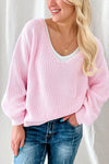 Bypias Sunset Cotton Sweater in Candy Pink - Arielle Clothing