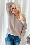 Bypias Sunset Cotton Sweater in Taupe - Arielle Clothing