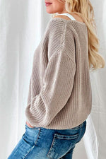 Bypias Sunset Cotton Sweater in Taupe - Arielle Clothing