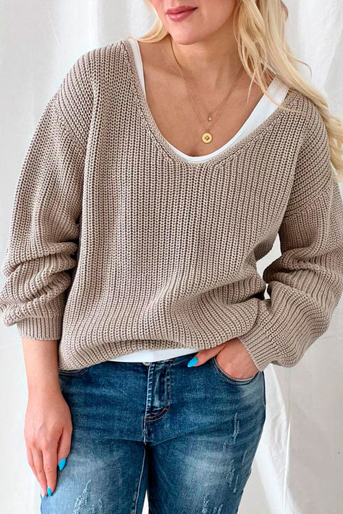 Bypias Sunset Cotton Sweater in Taupe - Arielle Clothing