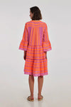 Devotion Twins Ella Midi in Orange/Fuschia - Arielle Clothing