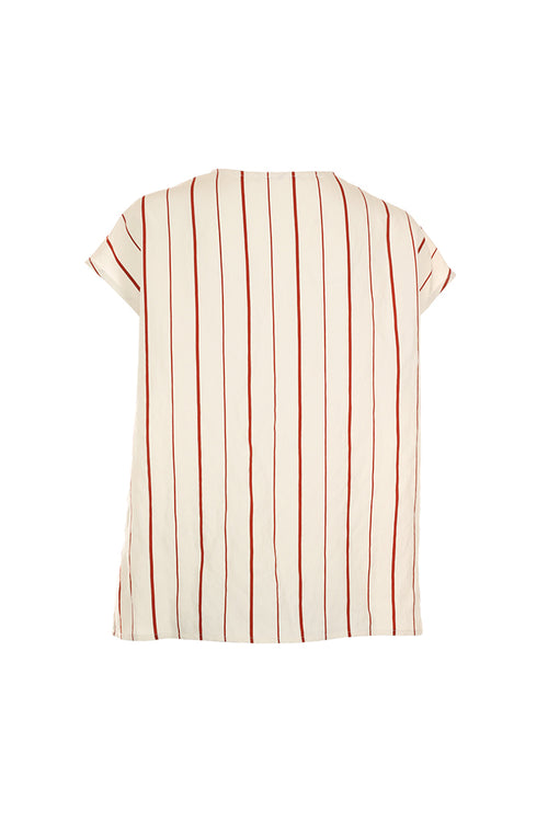 Funky Staff Como Stripes Blouse in Natural - Arielle Clothing