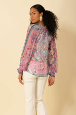 Hale Bob Michaela Chiffon Blouse in Pink - Arielle Clothing