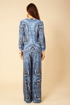 Hale Bob Shira Matte Jersey Top in Blue - Arielle Clothing
