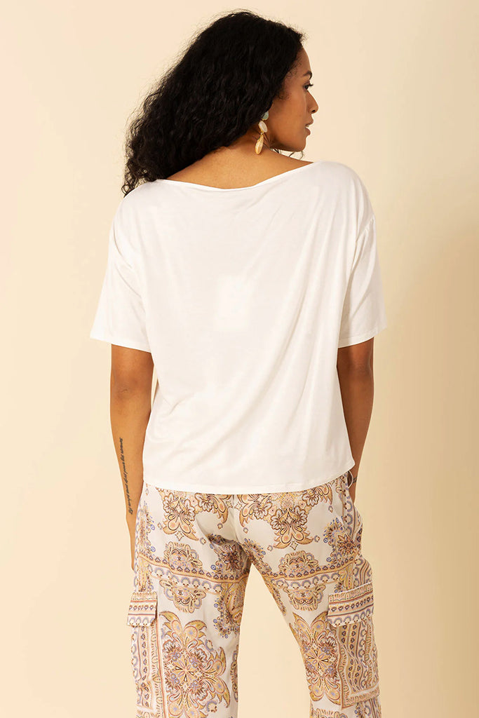 Hale Bob Analia Tee in Ivory - Arielle Clothing