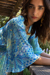 Hale Bob Kaylee Midi Dress in Blue - Arielle Clothing