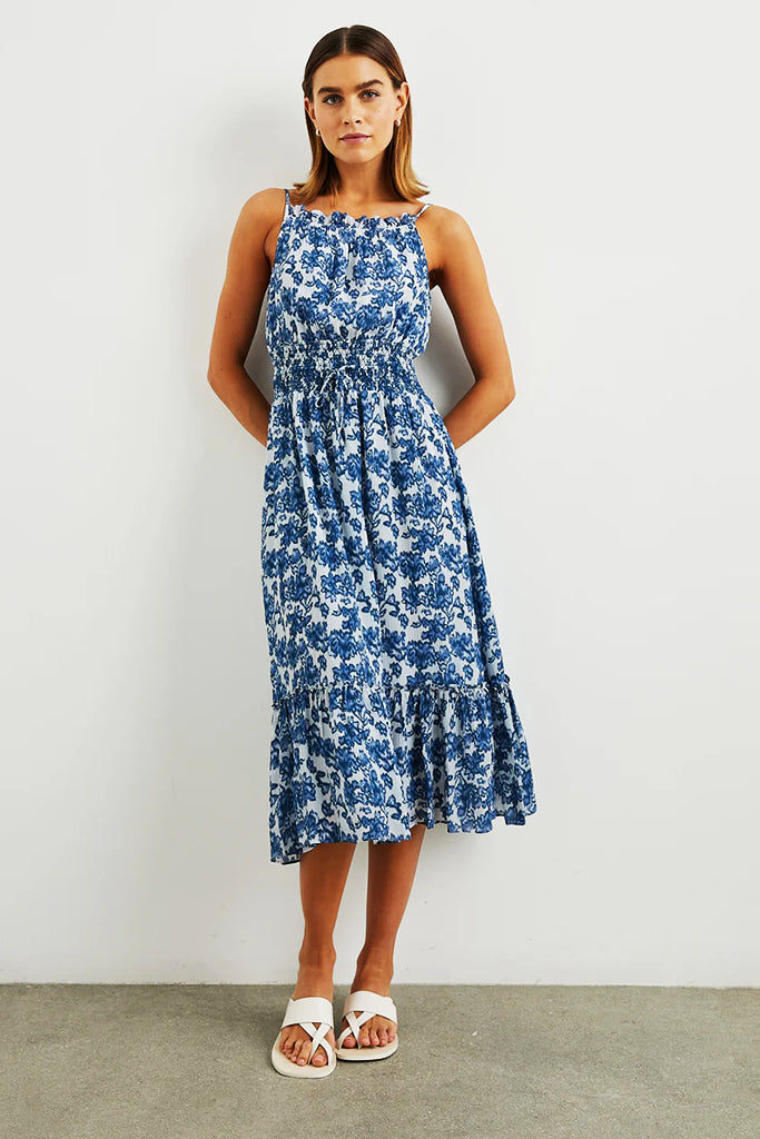 Rails Magdalene Dress in Chambray Floral - Arielle Clothing