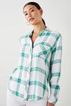 Rails Hunter Shirt in Azure Lime - Arielle Clothing