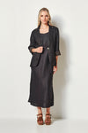 Verge Roam Linen Dress in Black - Arielle Clothing