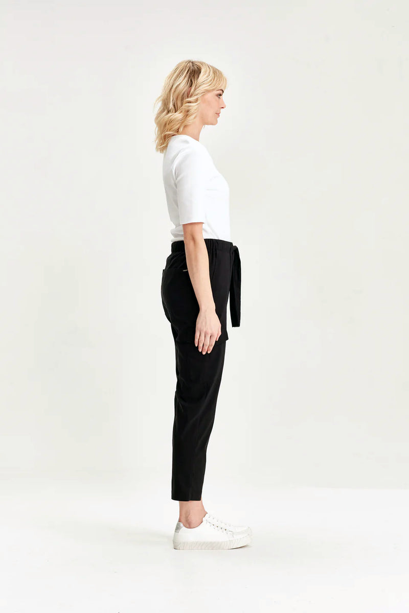 Verge Acrobat Soft Cargo Pants in Black - Arielle Clothing