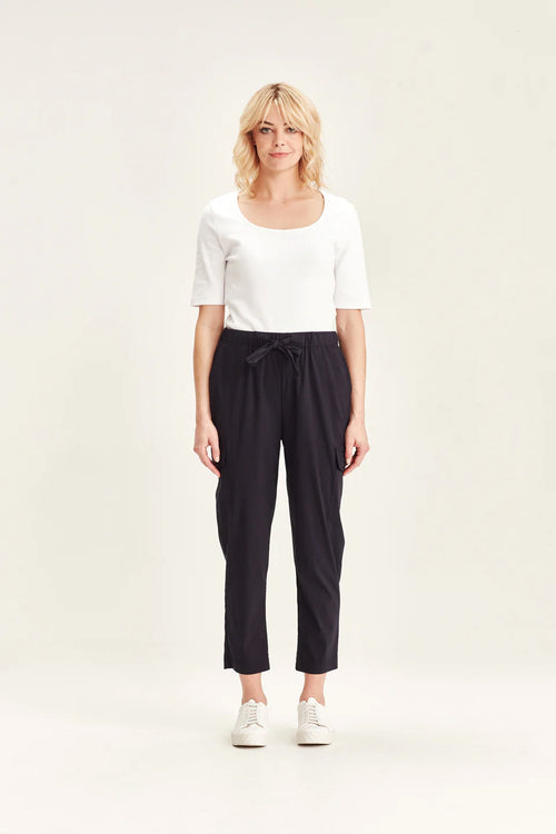 Verge Acrobat Soft Cargo Pant in French Ink - Arielle Clothing