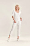 Verge Acrobat Essex Pants in White - Arielle Clothing