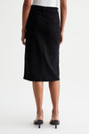 AG Jeans Tefi Denim Midi Skirt in Black Cast - Arielle Clothing