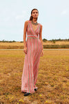 Aldo Martins Nerja Knit Dress in Coral Stripes - Arielle Clothing