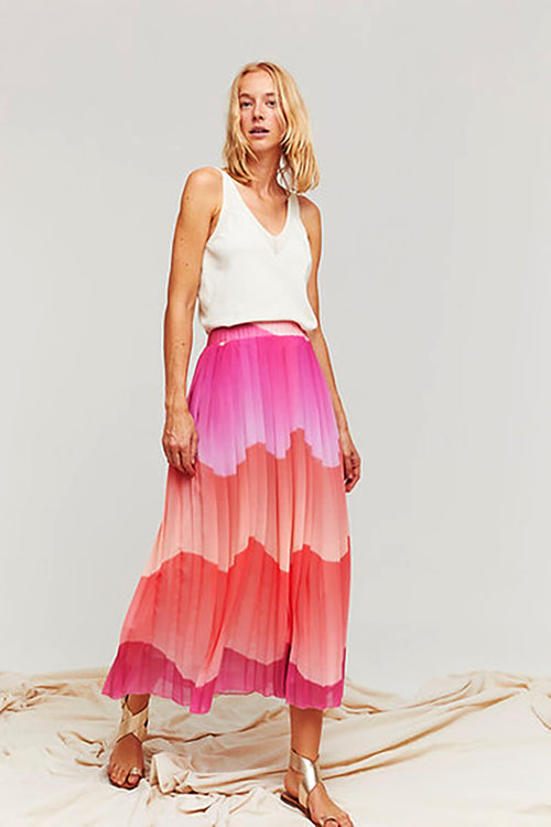 Aldo Martins Raset Pleated Skirt in Pink - Arielle Clothing