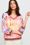 Aldo Martins Elle Watercolour Top in Multi - Arielle Clothing