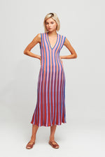 Aldo Martins Oden Knit Dress in Blue Stripe - Arielle Clothing