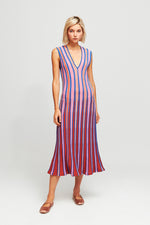 Aldo Martins Oden Knit Dress in Blue Stripe - Arielle Clothing