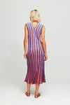 Aldo Martins Oden Knit Dress in Blue Stripe - Arielle Clothing