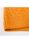 Aleger Cashmere Cable Knit Dip Dye Sweater in Candy Orange - Arielle Clothing