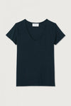 American Vintage Jacksonville Jac51 Short Sleeve V Neck Tee in Navy - Arielle Clothing