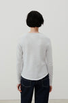 American Vintage Sonoma Boat Neck Long Sleeve Tee in Arctic Melange - Arielle Clothing