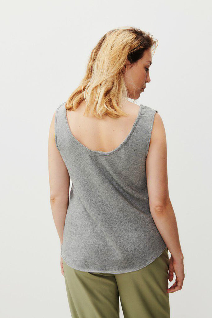 American Vintage Sonoma SON29G Tank in Heather Grey - Arielle Clothing