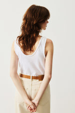 American Vintage Sonoma SON29G Tank in White  - Arielle Clothing