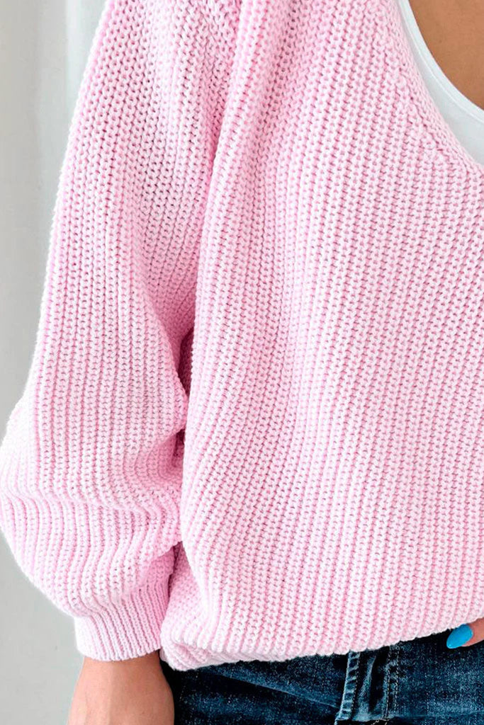 Bypias Sunset Cotton Sweater in Candy Pink - Arielle Clothing