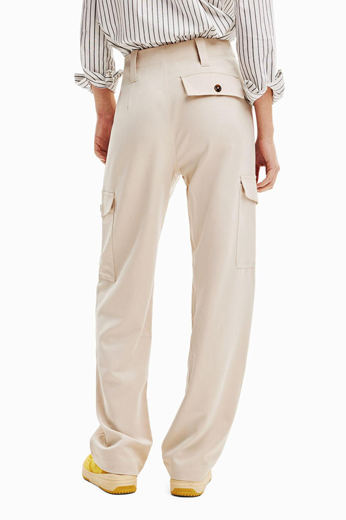 Desigual Wide Leg Cargo Pants in Raw - Arielle Clothing