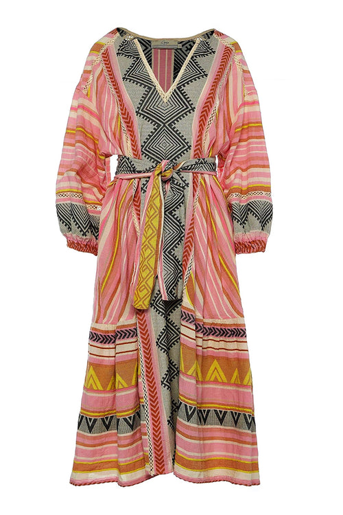 Devotion Twins Porto Timoni Long Dress in Pink - Arielle Clothing