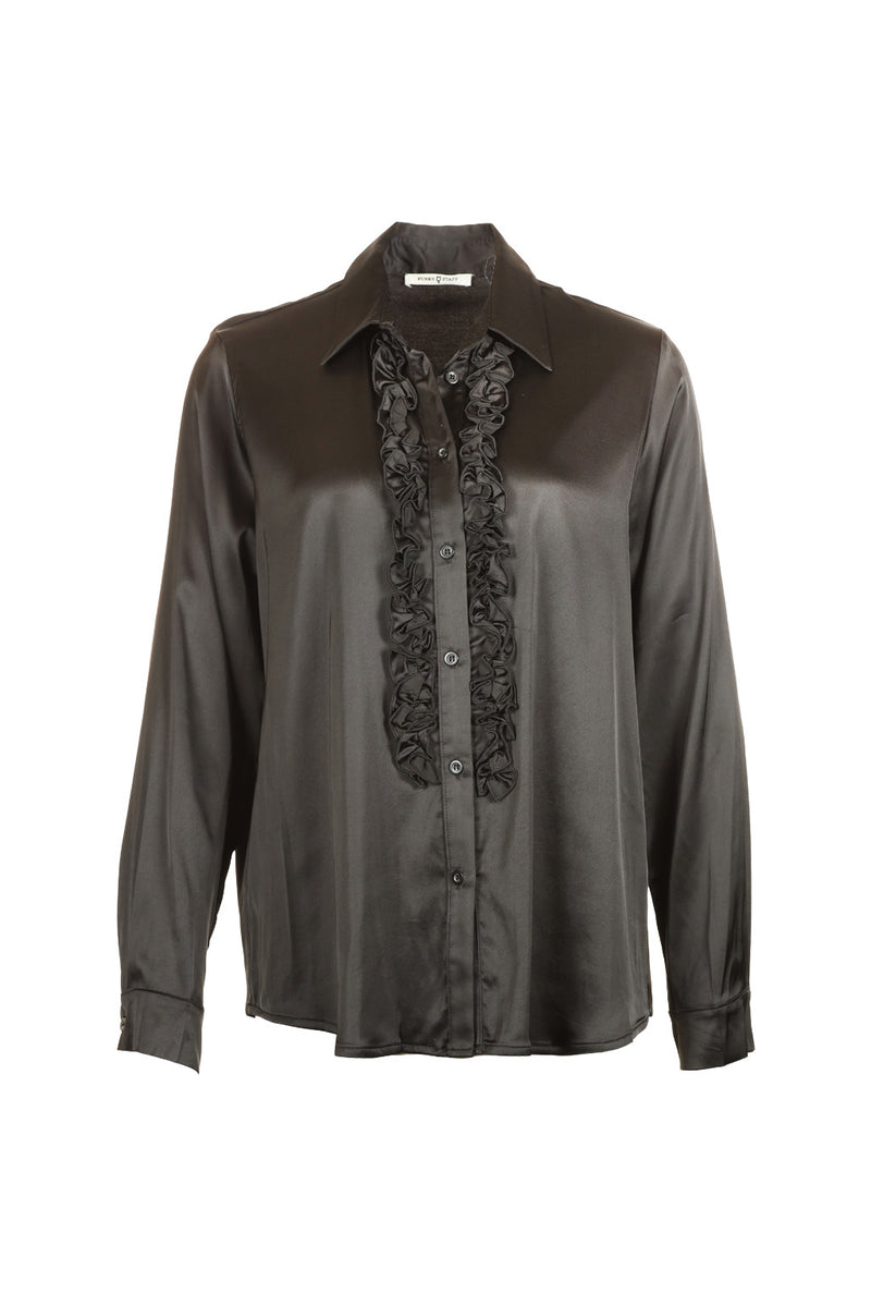 Funky Staff Laura Blouse in Black - Arielle Clothing