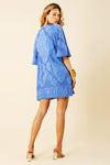 Hale Bob Mikayla Jacquard Terry Dress in Blue - Arielle Clothing 