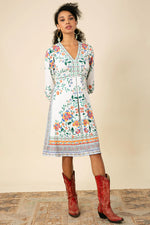 Hale Bob Nayeli Midi Dress in Ivory - Arielle Clothing