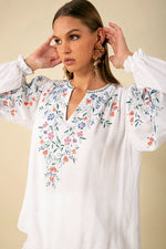 Hale Bob Royalty Blouse in Ivory - Arielle Clothing