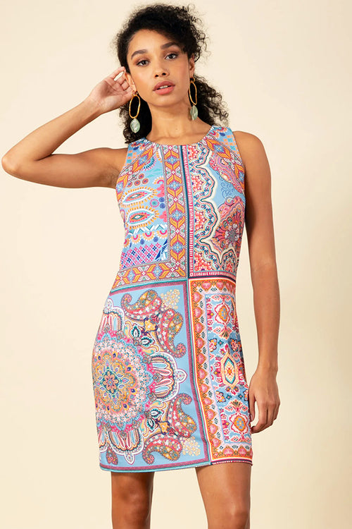 Hale Bob Heidi Jersey Dress in Blue - Arielle Clothing