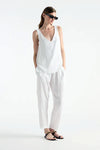 Mela Purdie F67 2703 Audrey Tank in White - Arielle Clothing