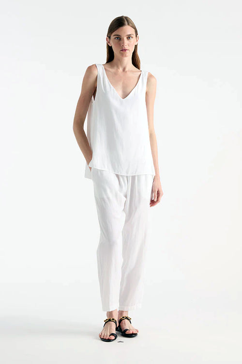 Mela Purdie F67 2703 Audrey Tank in White - Arielle Clothing