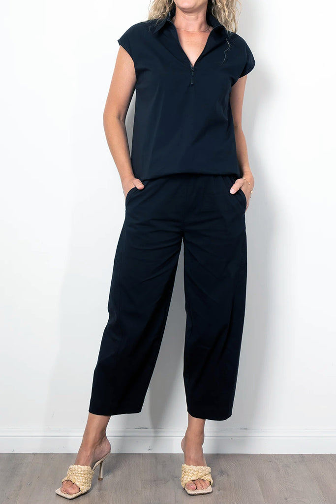 Mela Purdie Zip Splice Shirt in Black - Arielle Clothing