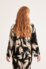 Odd Molly Kendra Blouse in Almost Black - Arielle Clothing