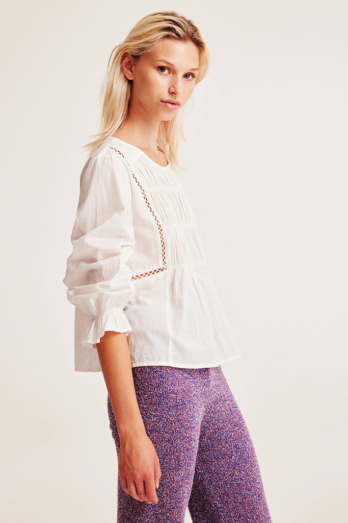 Odd Molly Stacy Blouse in Light Chalk - Arielle Clothing